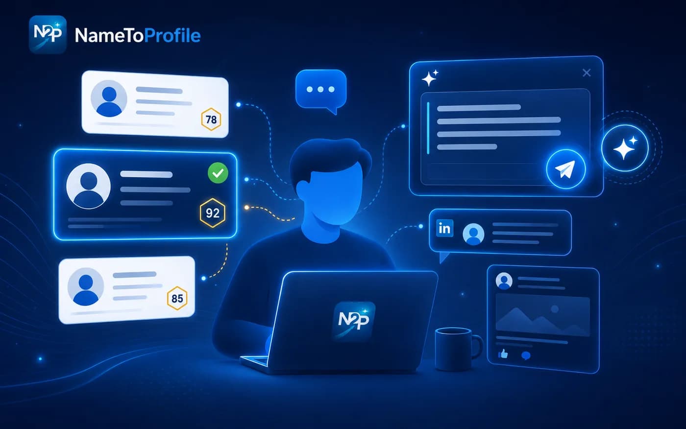 A small-business founder acting as a one-person sales team — scoring best-fit prospects and drafting comments, messages and posts with the Engage extension